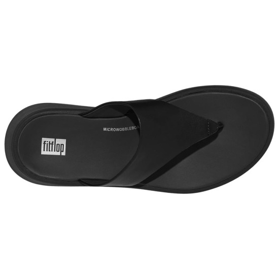 FitFlop F-MODE Leather Flatform Toe-Post Sandals